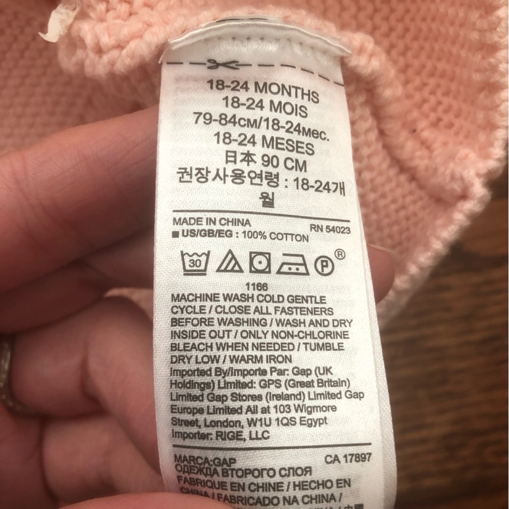 NEW Gap Baby Bear Cardigan Sweater 18-24 Months - Picture 5 of 6